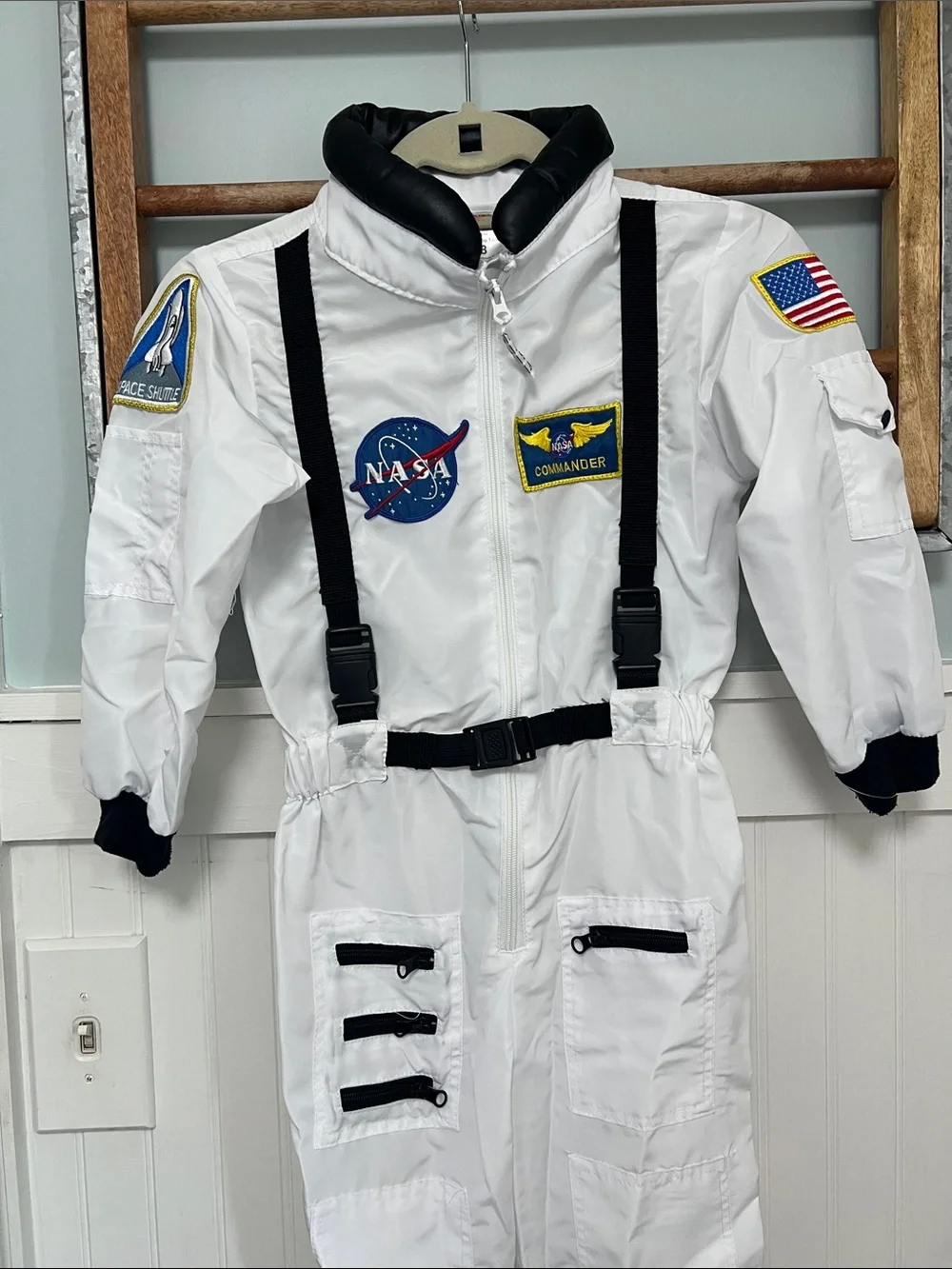 Kids NASA astronaut Halloween costume with backpack size 6-8